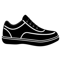 Shoes Icon silhouette vector illustration.