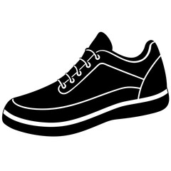 Shoes Icon silhouette vector illustration.