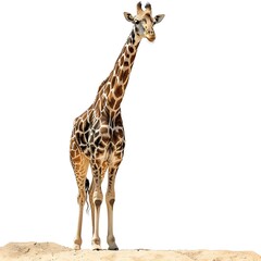 Obraz premium World Wildlife Day, Giraffe, Giraffe White Background