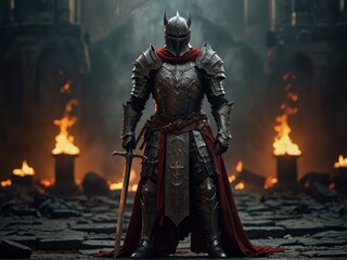 Medieval Knight in Battle