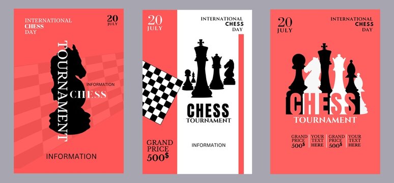 Vector illustration about chess tournament, match, game. Use as advertising, invitation, banner, poster. banner for social media, international chess day