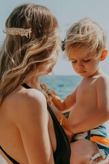 Woman with the child