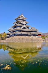 青空に映える国宝 松本城
