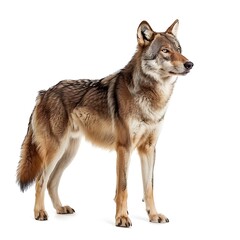 Obraz premium World Wildlife Day, Wolf, Wolf White background