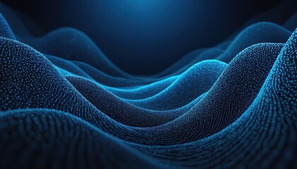 Futuristic colored luminous wave of dots The concept of big data Sound visualization Network connection Cybernetics 3d rendering