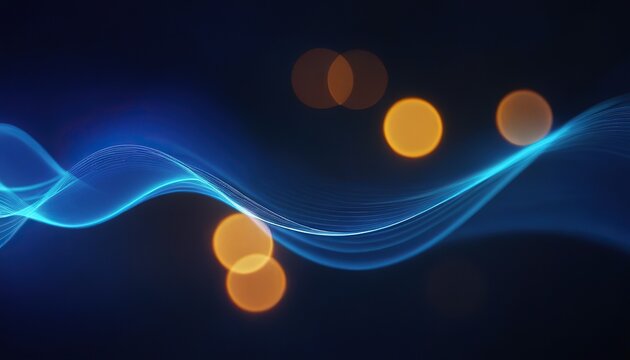 Vibrant wave of bright particles abstract sound and music visualization background