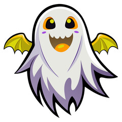 Halloween ghost graphics vector illustration 