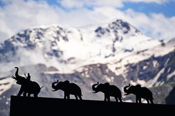 Lanslebourg-Mont-Cenis , France - June 20 2024:  Hannibal's crossing of the Alps in 218 BC was one of the major events of the Second Punic War