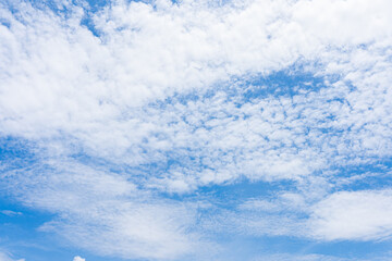 Beautiful Blue Sky with White Clouds in the city
