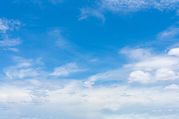 Blue Sky and White Clouds on a Sunny Day