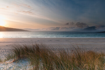 luskentyre beach shot during sunset