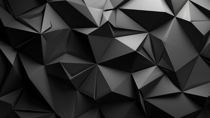 Fototapeta premium A black and white abstract background with triangles.