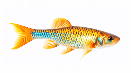Fish isolated against an all-white background