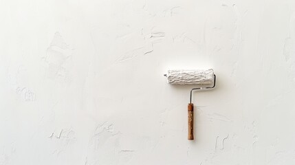 Paint roller on a white background