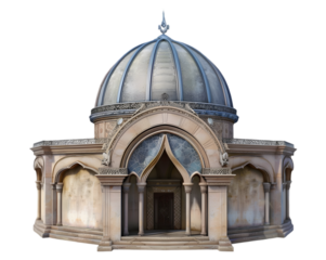 Architecture building dome on transparent background