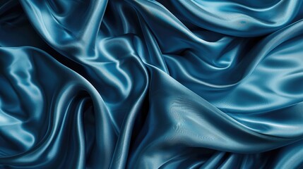 Obraz premium Luxurious satin waves viewed from above ideal backdrop with copy space