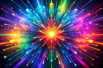 Fototapeta premium background with a dynamic splash of neon colors, generative ai 