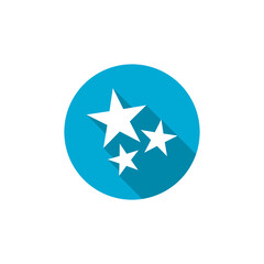 Three stars icon isolated on transparent background
