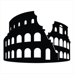 Naklejka premium Elegant Black Taj Mahal Icon Set