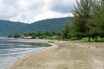 Beuatiful landscape of tropical beach in Aceh Besar, Indonesia