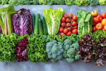 fresh green vegetables on the kitchen professional advertising food photography