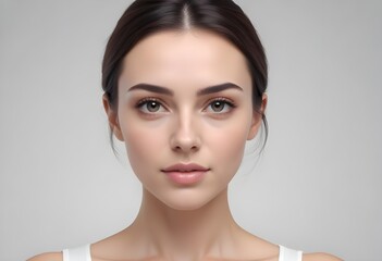 Beautiful elegant woman front view photo