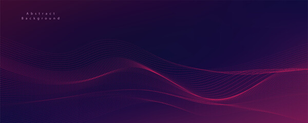 Abstract vector futuristic gradient background with waves