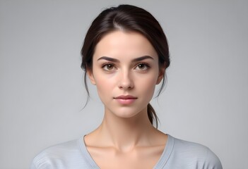 Fototapeta premium Beautiful elegant woman front view photo
