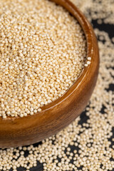 a large amount of quinoa groats during porridge cooking