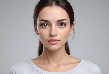 Beautiful elegant woman front view photo