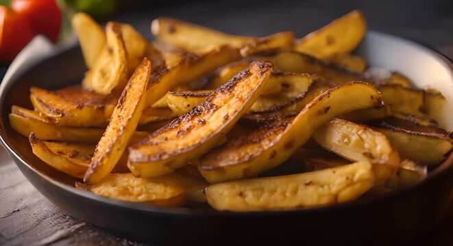Dish with fried plantain.
