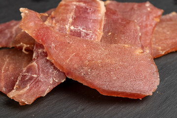 dried with spices and salt red meat