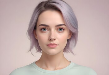 Fototapeta premium Beautiful elegant woman front view photo