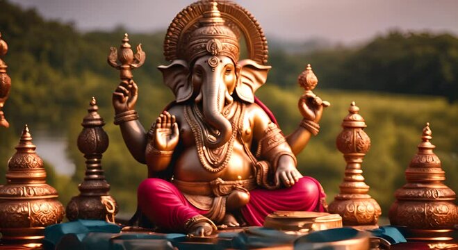 Figure of Ganesha, god of intelligence.