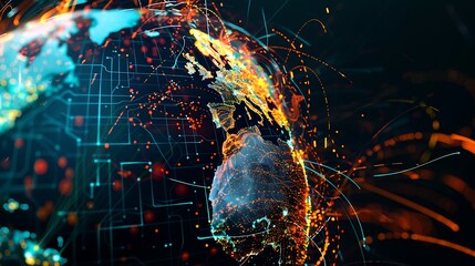 Illuminating the Digital Landscape: A Captivating Visualization of Global Connectivity