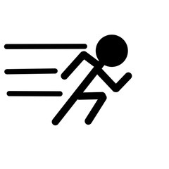 running & escape icon