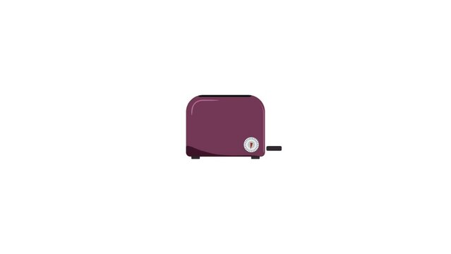 motion graphic of toaster for icon or logo