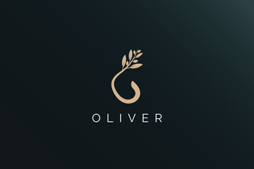 olive and co typography logo design template vector 