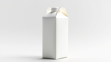 Naklejka premium Isolated milk box on a white background