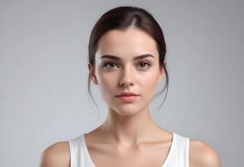 Beautiful elegant woman front view photo