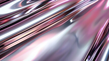A sleek metallic texture featuring smooth surfaces with a reflective sheen The polished finish and shiny gradients reflect the modern charm of metal, creating an industrial, elegant feel