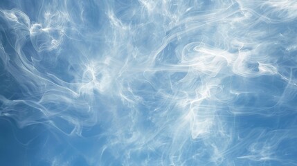 Obraz premium Sky blue and white with wispy details, giving the impression of light, airy clouds. 