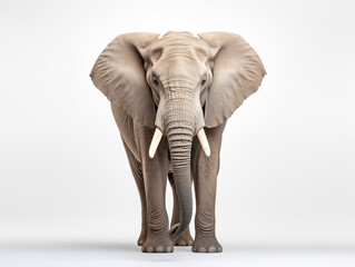 Fototapeta premium A Portrait of an elephant on an isolated background