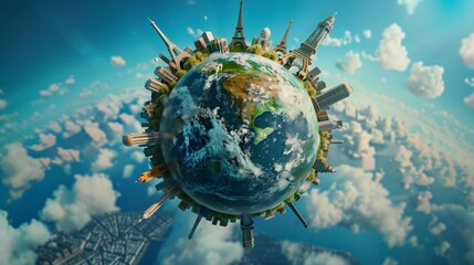 Naklejka premium World travel