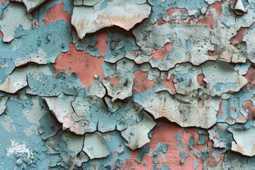 Abstract Textured Wall with Peeling Paint