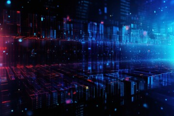 Obraz premium Digital Transformation, System Engineering and Programming Abstract Background AI Generated Illustration