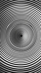 Obraz premium Black and white hypnotic spiral pattern, abstract illusion art. Optical illusion concept