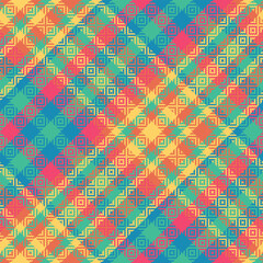 Scottish Tartan Plaid Seamless Pattern, Tartan Plaid Pattern Seamless. Template for Design Ornament. Seamless Fabric Texture. Vector Illustration
