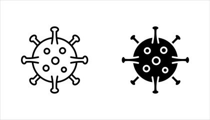 virus and bacteria icon set. vector illustration design template on white background