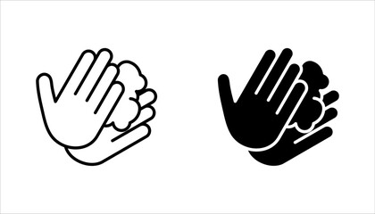 Simple Set of Washing Hands Related Vector Line Icons. Contains such Icons as Washing Instruction, vector illustration on white background